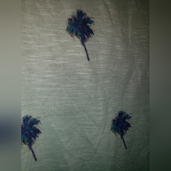 3X Plus Size XXXL Leona Lovegrove Palm Tree summer t-shirt top vacation beachy - Picture 3 of 5